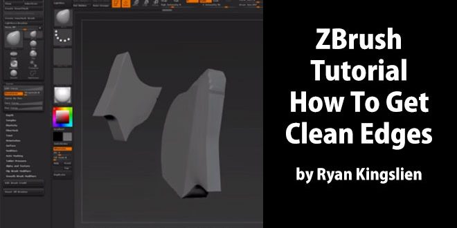 how to straighten edges in zbrush