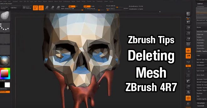 mask and delete in zbrush