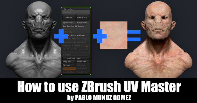 how to use uv master zbrush on head