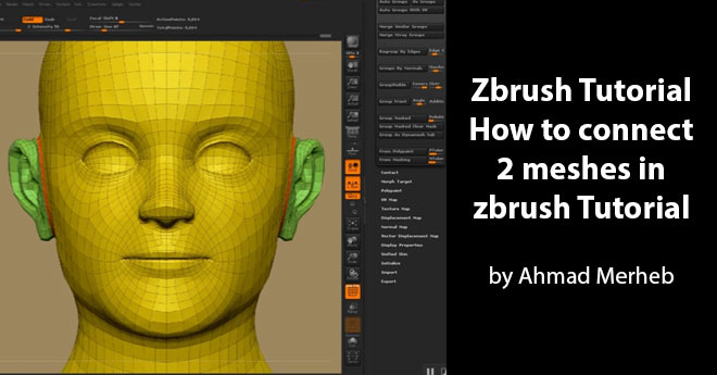 Zbrush Tutorial – How to connect 2 meshes in zbrush Tutorial by Ahmad ...