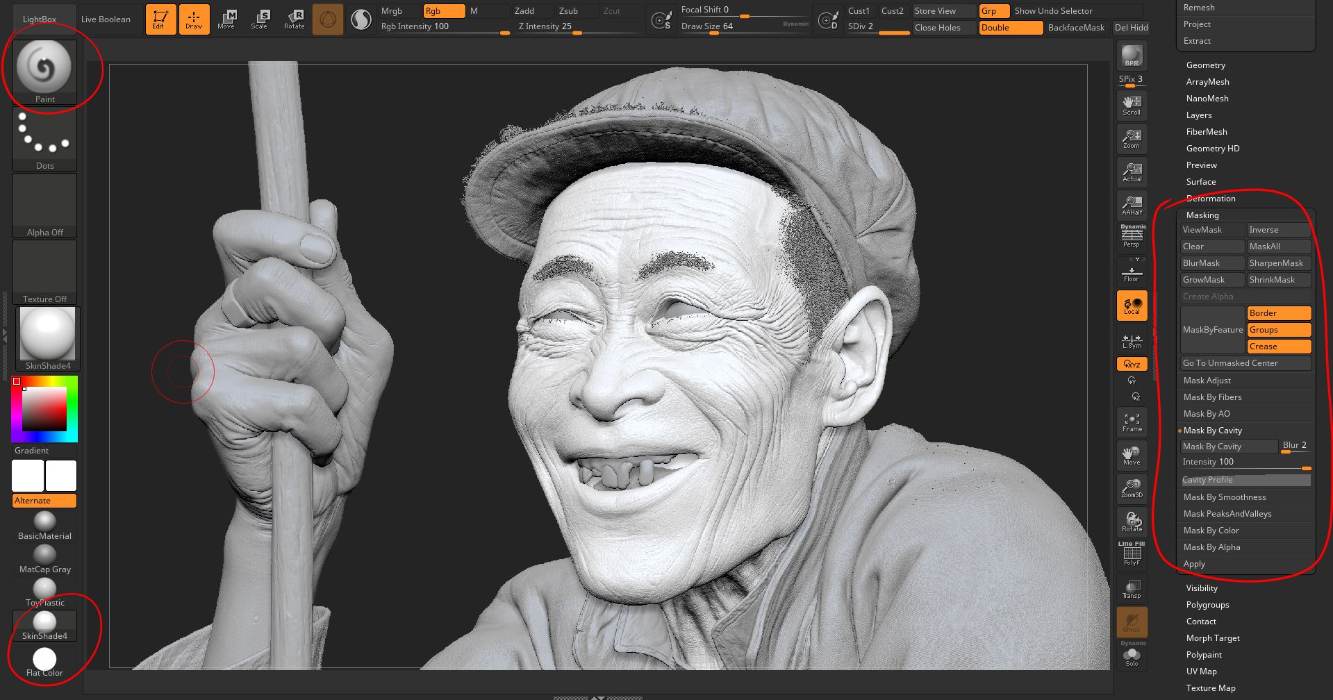 Sculpting an old man in Zbrush by Naghi Hamidi (3d character and 3d ...